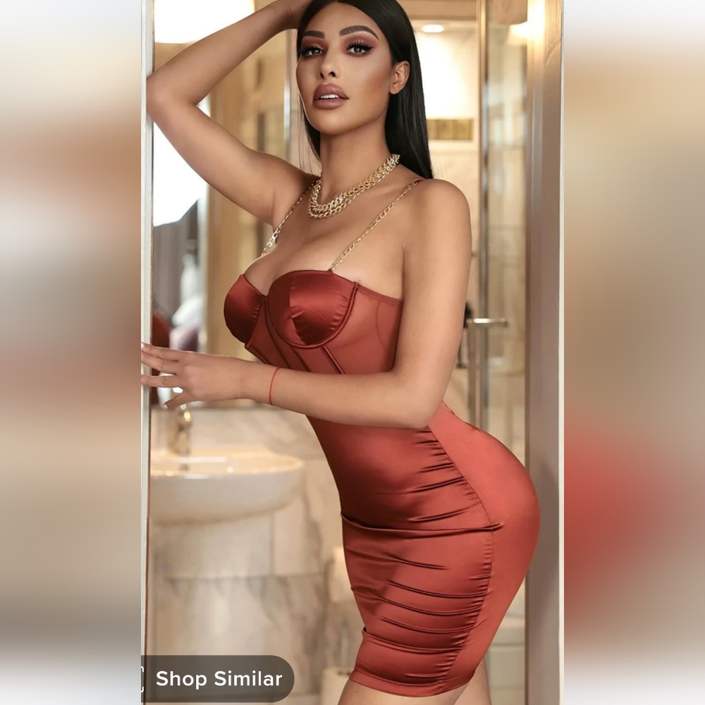 NWOT Sexy in Satin mini dress